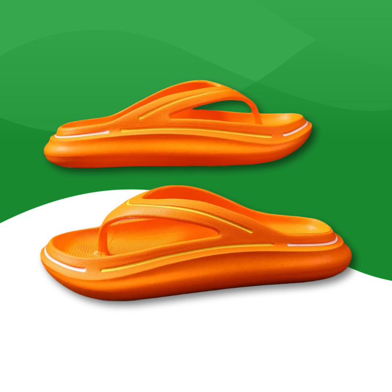 Claquettes orthopédiques de plage pour hommes orange